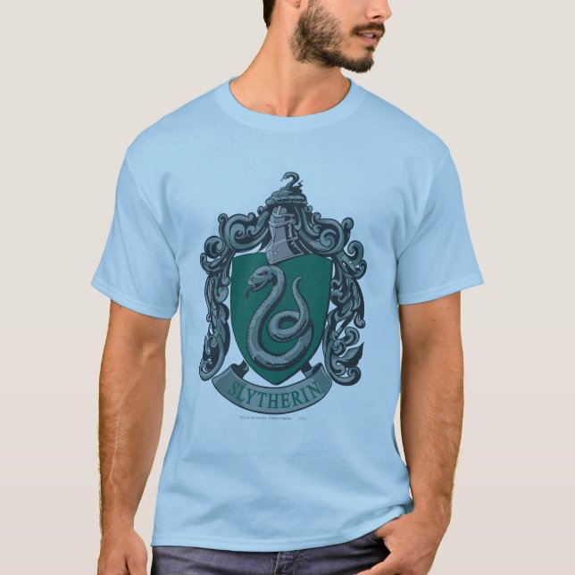 T-shirt Harry Potter | Brasão de Slytherin Verde (Frente)