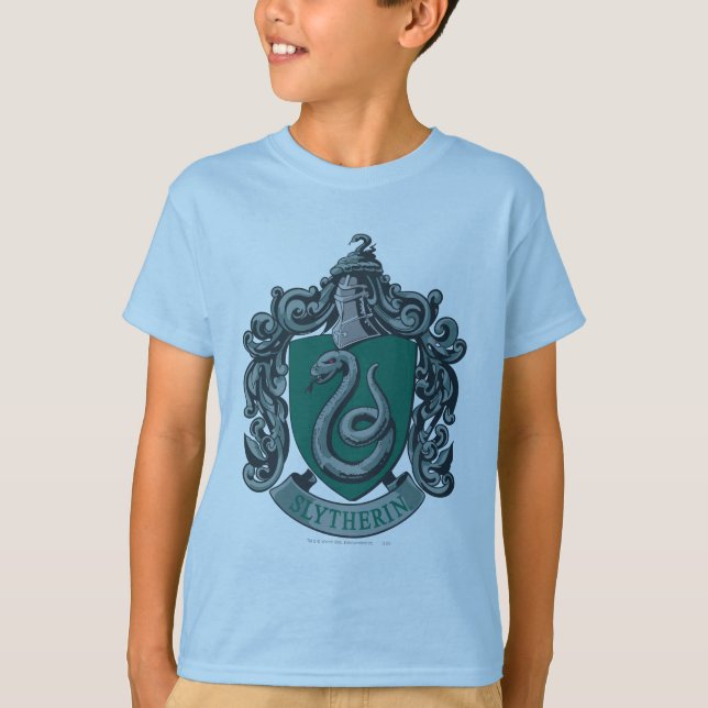 T-shirt Harry Potter | Brasão de Slytherin Verde (Frente)