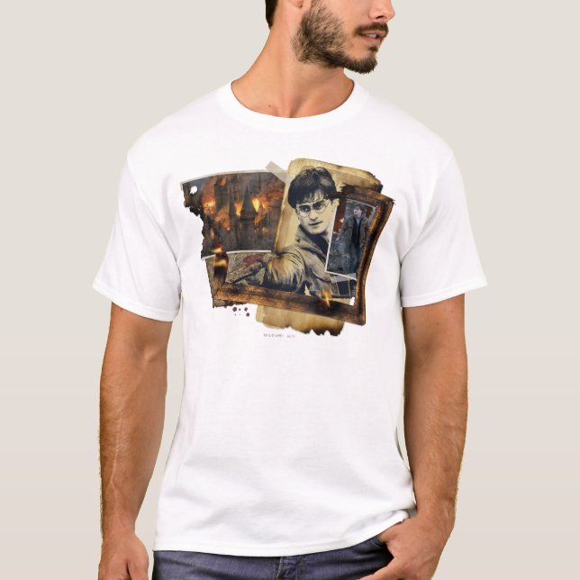 T-shirt Harry Potter Collage 7 (Frente)