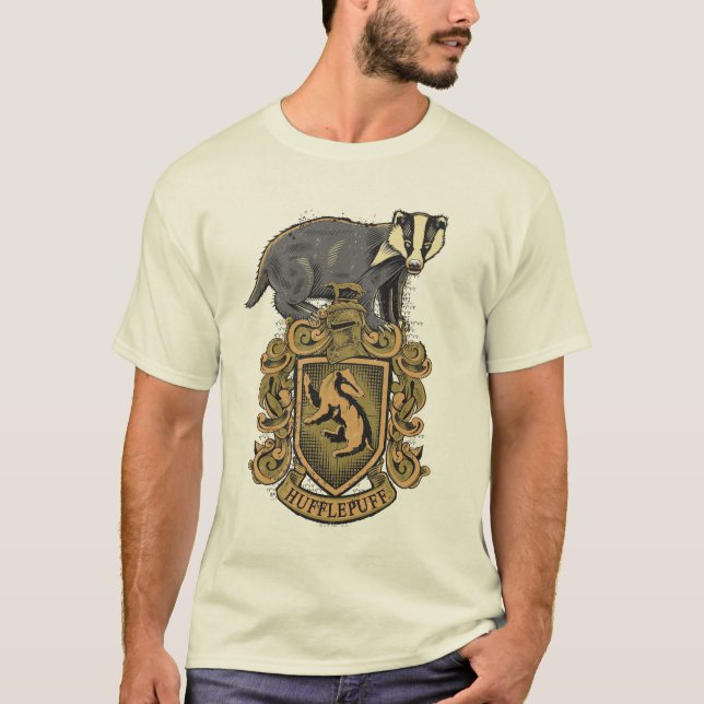 T-shirt Harry Potter| Descanso de Hufflepuff com Badger (Frente)