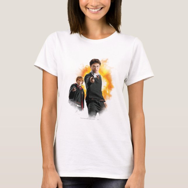 T-shirt Harry Potter e Ron Weely (Frente)