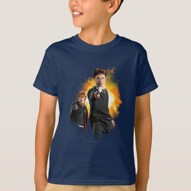 T-shirt Harry Potter e Ron Weely (Frente)