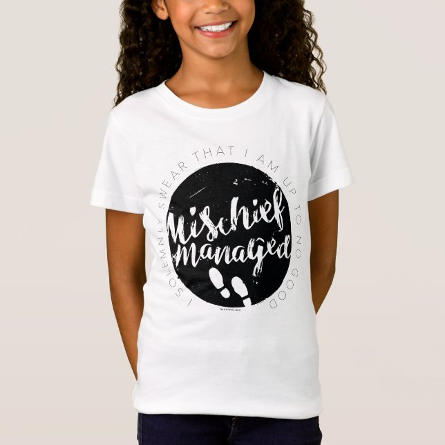 T-shirt Harry Potter | Encantamentos de Tipografia do Mapa (Frente)