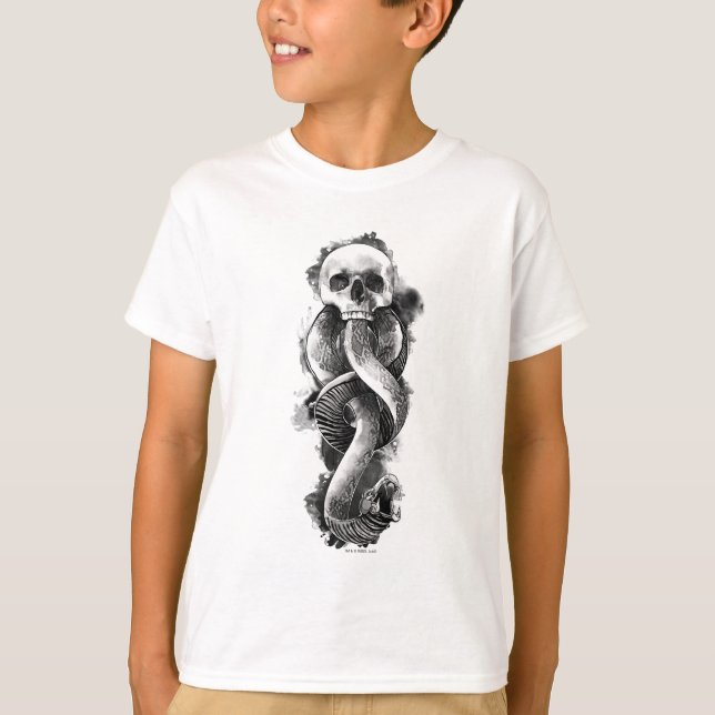 T-shirt Harry Potter | Marca de Maldição Aquarela (Frente)