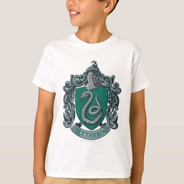 T-shirt Harry Potter| Slytherin Crest Green (Frente)