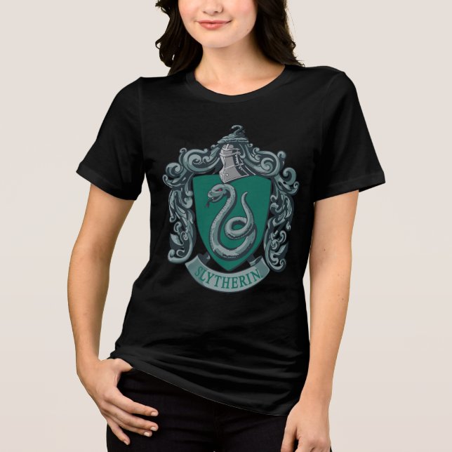 T-shirt Harry Potter| Slytherin Crest Green (Frente)