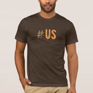 T-shirt Hashtag #US Orange Impressão todas as cores