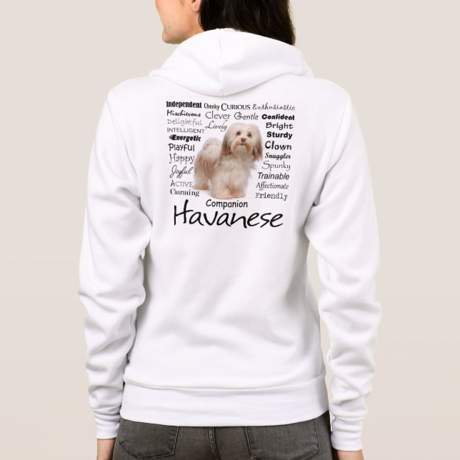 T-shirt Havanese Traits Hoodie (Verso)