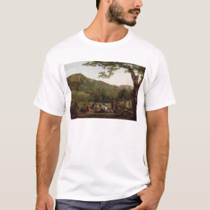 T-shirt Haymakers que tomam parte num piquenique em um
