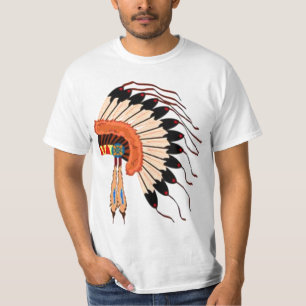 T-shirt headress do nativo americano