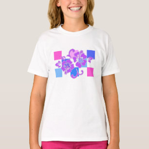 T-shirt heckerboard Hibiscus Hawaiian Floral