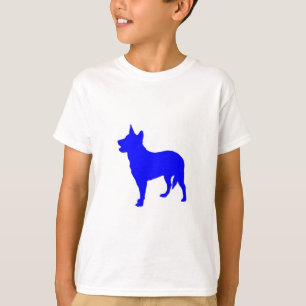 T-shirt Heeler azul australiano