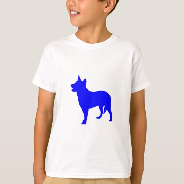 T-shirt Heeler azul australiano (Frente)