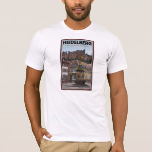 T-shirt Heidelberg - estátua e castelo