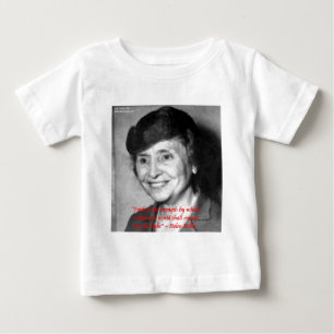 T-shirt Helen Keller "Faith/Stength", citação de Sabedor
