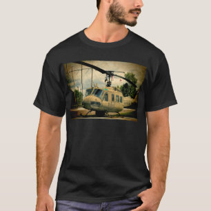 T-shirt Helicóptero das forças armadas da era Uh-1 Huey de