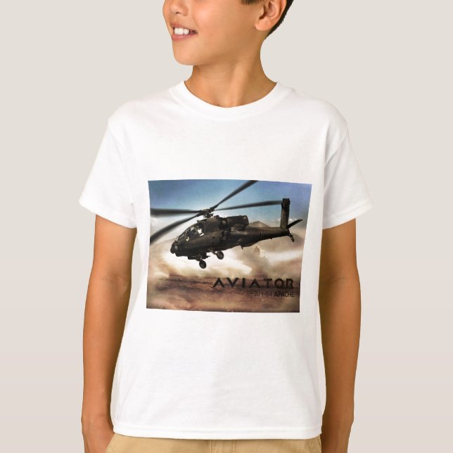 T-shirt Helicóptero de AH-64 Apache (Frente)