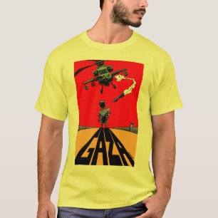 T-shirt helicóptero de gaza