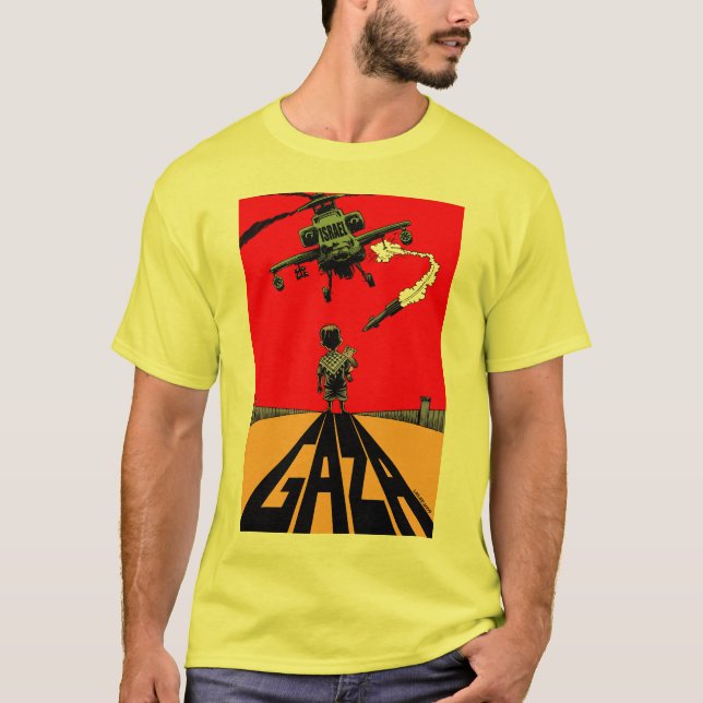T-shirt helicóptero de gaza (Frente)