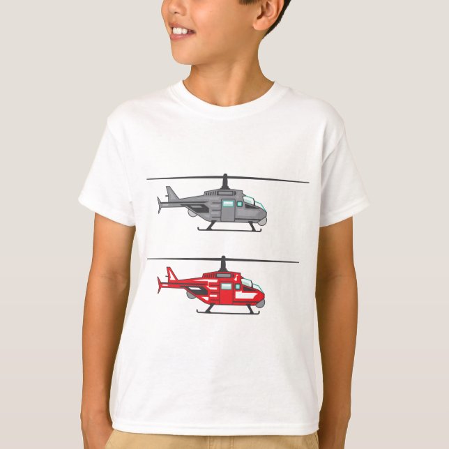 T-shirt Helicóptero moderno do conceito (Frente)