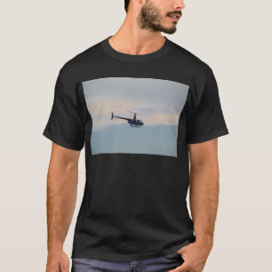 T-shirt Helicóptero R44 vermelho e branco