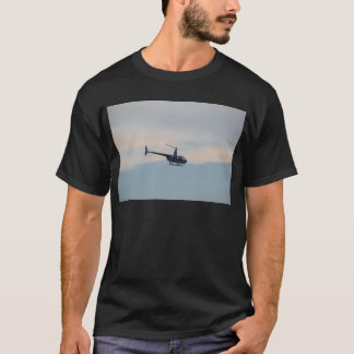 T-shirt Helicóptero R44 vermelho e branco