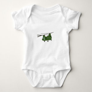 T-shirt Helicóptero verde das forças armadas de CH-47
