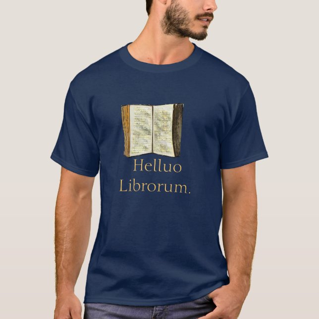 T-shirt Helluo Librorum. (Frente)