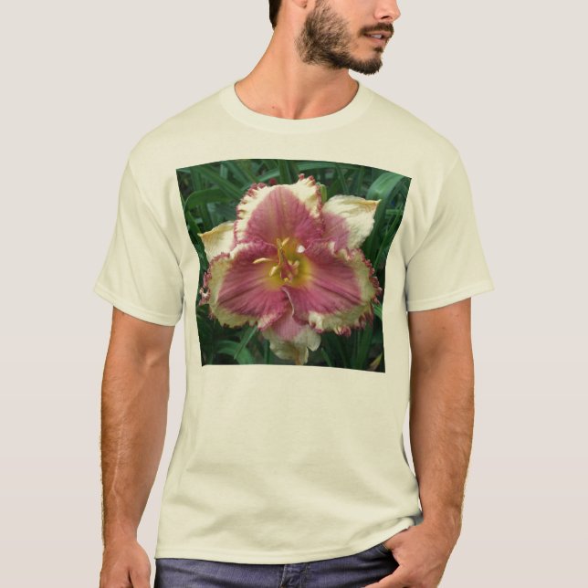 T-shirt Hemerocallis cor-de-rosa T (Frente)
