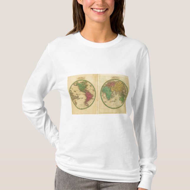 T-shirt Hemisfério de W, hemisfério de E (Frente)