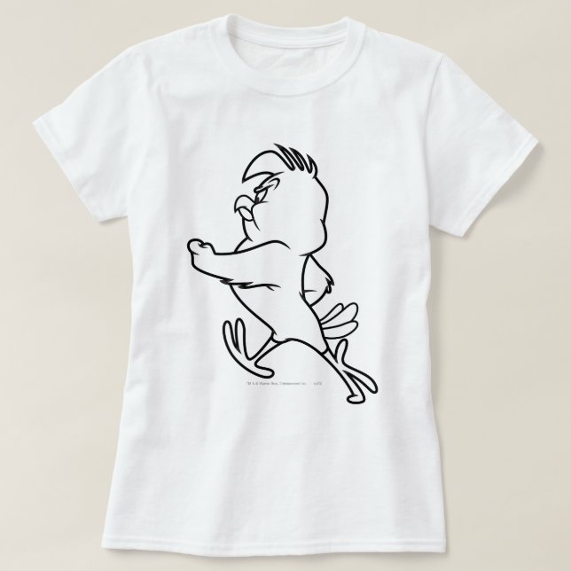 T-shirt Henery Hawk Walking (Frente do Design)