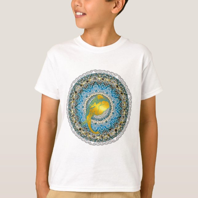T-shirt Henna Elephant Mandala Ganesha Mindful Gifts (Frente)