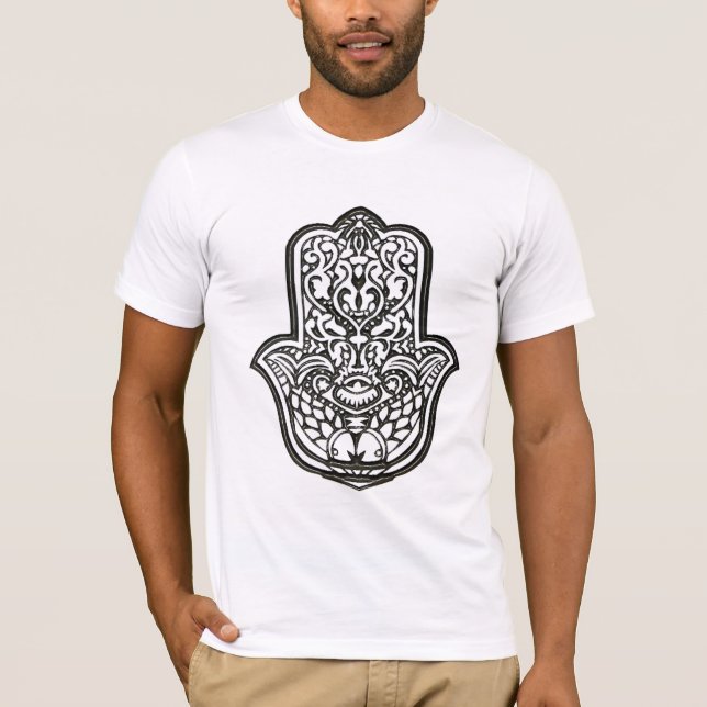 T-shirt Henna Hand of Hamsa (Original) (Frente)