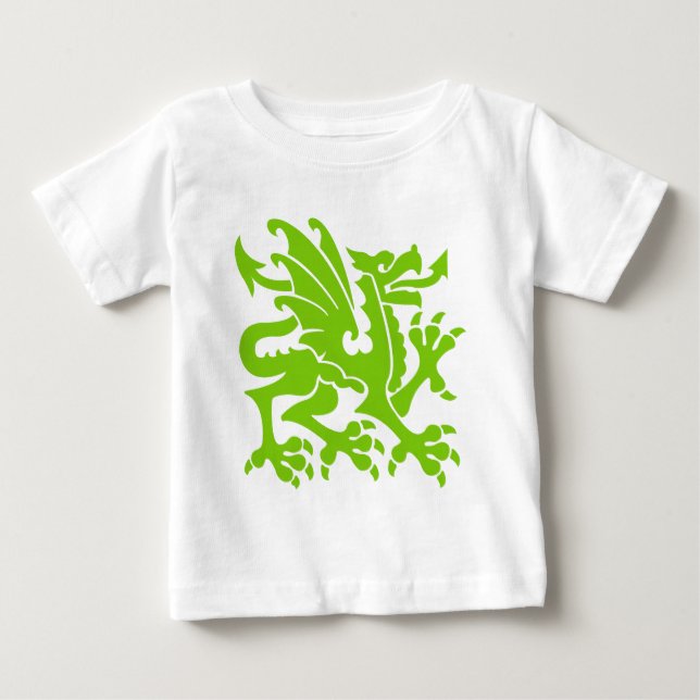 T-shirt Heraldic Dragon 01 - Verde marciano (Frente)