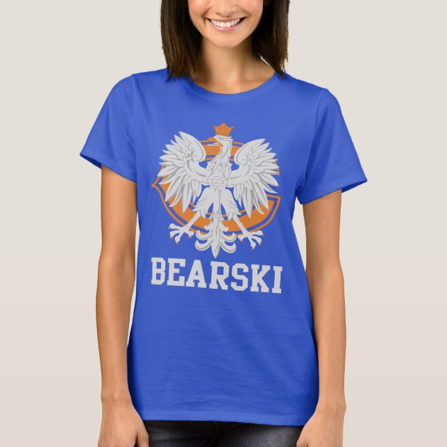 T-shirt Herança polonesa bonito de Chicago Bearski (Frente)