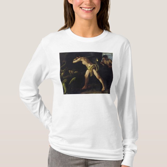 T-shirt Hercules que luta com o Hydra de Lernaean (Frente)