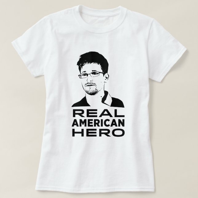 T-shirt Herói americano real (Frente do Design)