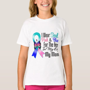 T-shirt Herói da fita do cancer de tiróide minha mamã