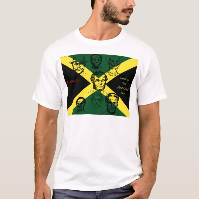 T-shirt herói nacional jamaica (Frente)