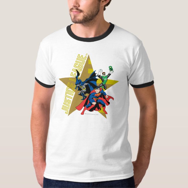 T-shirt Heróis da Estrela da Liga da Justiça (Frente)