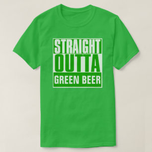 T-SHIRT HETERO DE RUA VERDE DE CERVEJA. DIA DE PATRICK