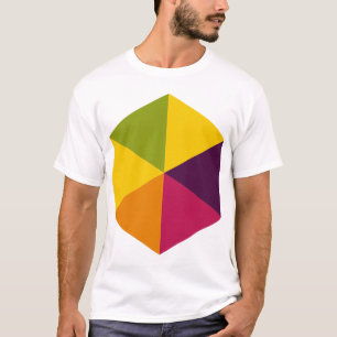 T-shirt Hexágono a cores 01