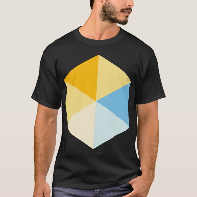 T-shirt Hexágono a cores 03 (Frente)