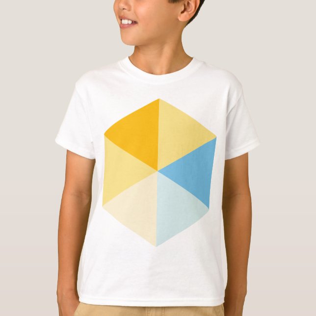T-shirt Hexágono a cores 03 (Frente)