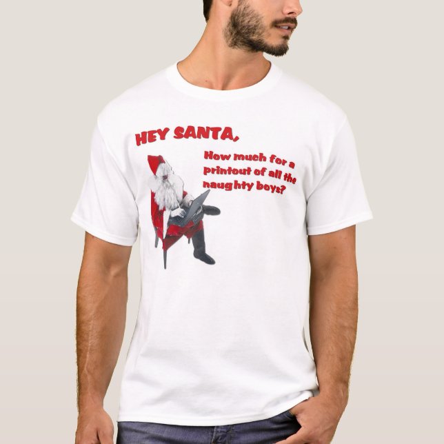 T-shirt Hey papai noel (Frente)