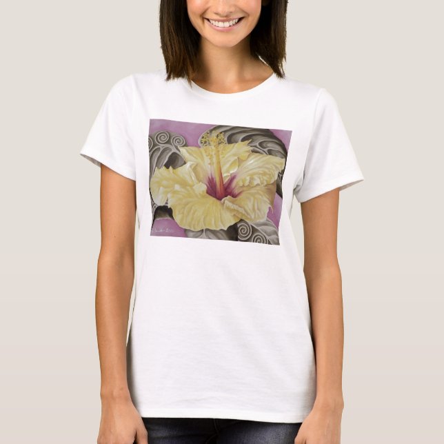 T-shirt Hibiscus amarelo (Frente)