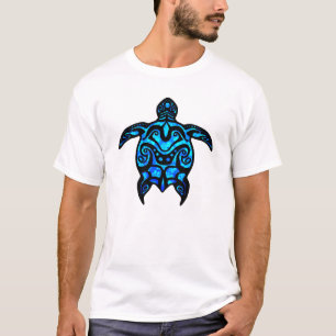 T-shirt Hibiscus tribal da tartaruga
