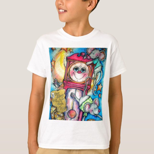 T-shirt Hickory Dickory Dock Nursery Time (Frente)
