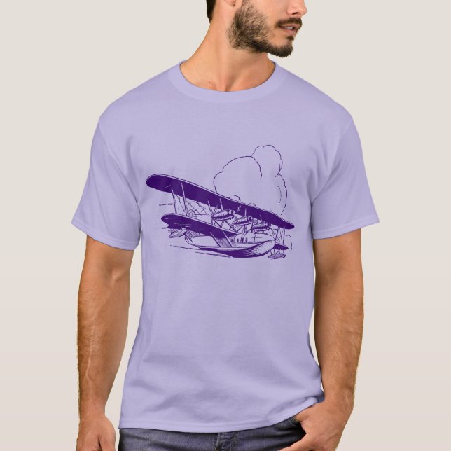 T-shirt Hidroavião Antigo (Frente)