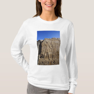 T-shirt Hieróglifos antigos na parede, Templo de Karnak,